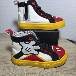 Mickey Mouse Disney Red, Yellow And Black  Kids Sneakers